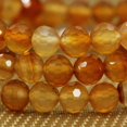 thumbnail image 4 of Bracelet Extensible Unisexe en Perles Rondes 8 mm en Agate Rêve Rouge Facettée Naturelle 7 Pouces, 4 of 5