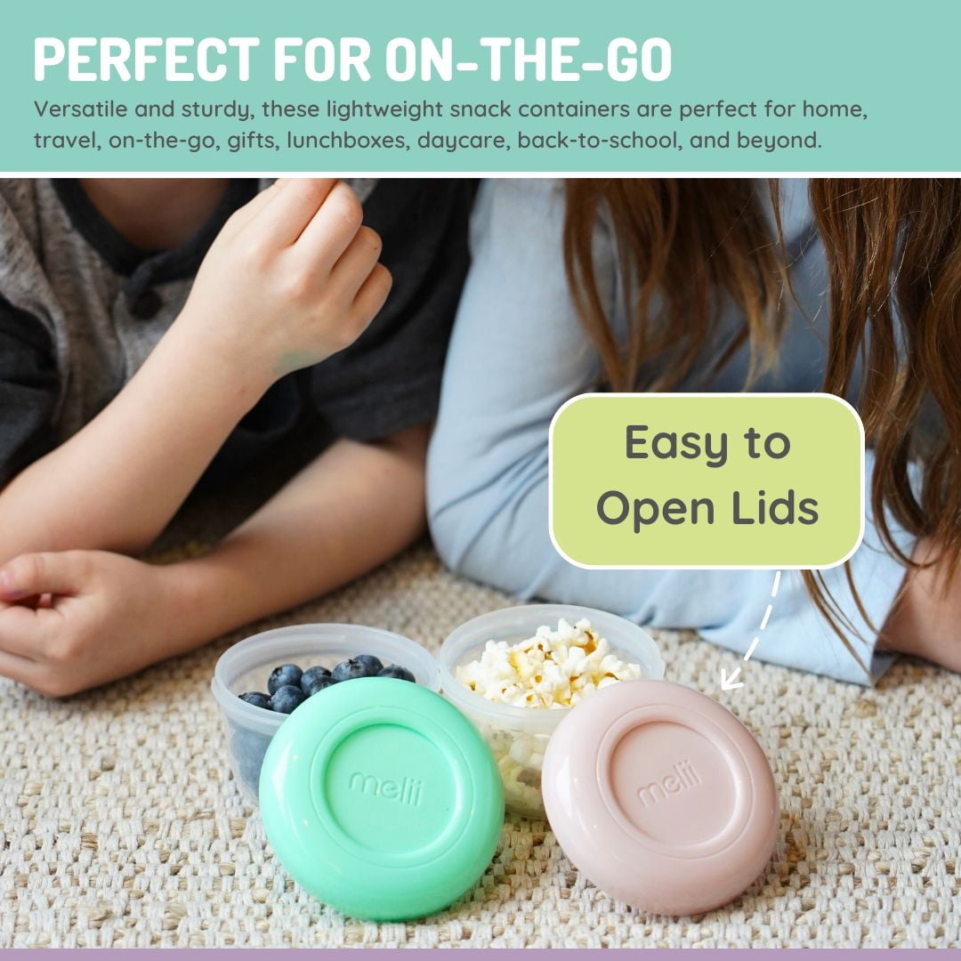 Melii Nesting Food Storage Containers - 6 pack - for Babies, Toddlers and Adults