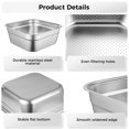 thumbnail image 4 of Stainless Steel Square Colander and Basin Set – Multi-Functional Kitchen Dish Tub for Sink, Kitchen Basket with Uniform Drainage Holes for Efficient Rinsing, Ideal for Food Prep and Storage, 4 of 6
