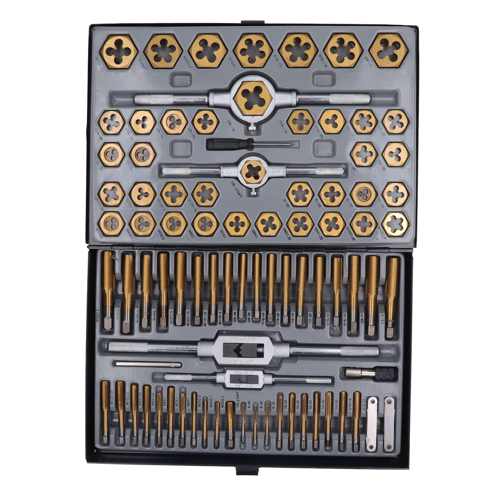 Dead Threadsセット Tap Die Set, Essential Threading Rethreading Tool Kit Plated