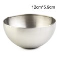 thumbnail image 1 of Stainless Steel Rice Soup Heat Insulated 304 Double Walled Bowl Salad Mixing, 1 of 12