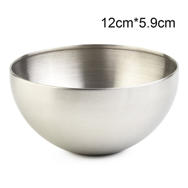 Stainless Steel Rice Soup Heat Insulated 304 Double Walled Bowl Salad Mixing