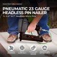 thumbnail image 2 of Master Mechanic Headless Micro Pin Nailer, Pneumatic 23 Gauge Hand Tool Set, 2 of 5