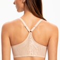 thumbnail image 2 of CHUANK Female Racerback Front Closure Unlined Underwire Bra for Women Black 34B, 2 of 4
