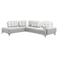 thumbnail image 1 of ACME Turano 2-Piece Leather Upholstered Sectional Sofa in Pearl White, 1 of 4