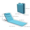 thumbnail image 3 of Outsunny 2 Pcs Chaise Longue de Plage Pliante avec Oreiller, Bleu, 3 of 10