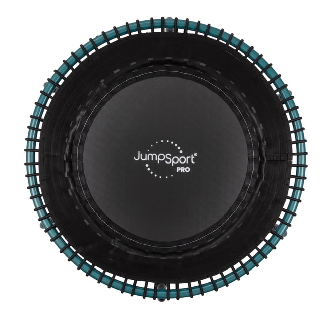 JumpSport 350 Pro Fitness Trampoline d'Entraînement Cardio Intérieur de 39 Pouces pour Adultes, Sarcelle/noir