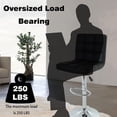 thumbnail image 4 of BestOffice Modern Set of 2 Barstools Adjustable Counter Height Swivel PU Leather Bar Hydraulic Dining Room Chairs Home Kitchen Stools, Black, 4 of 8