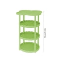 thumbnail image 3 of Suncoda P Lastic Tables, Cream Style Sofa Side Table Living Room Small Coffee Table Floor-To-Ceiling Movable Storage Table Four-Leaf Cloud Shelf, 3 of 6