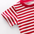thumbnail image 4 of TZEWGL Chemise Décontractée pour Nouveau-Né à Manches Courtes Rayée Couleur Unie Col Rond pour Bébés Taille 5-6T, 4 of 7