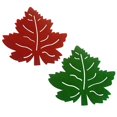thumbnail image 3 of Maoww 4Pcs Christmas Maple Leaf Coasters Thanksgiving Maple Leaf Placemetns for Home Kitchen Dinning Room Holiday Table Decoration, 3 of 6