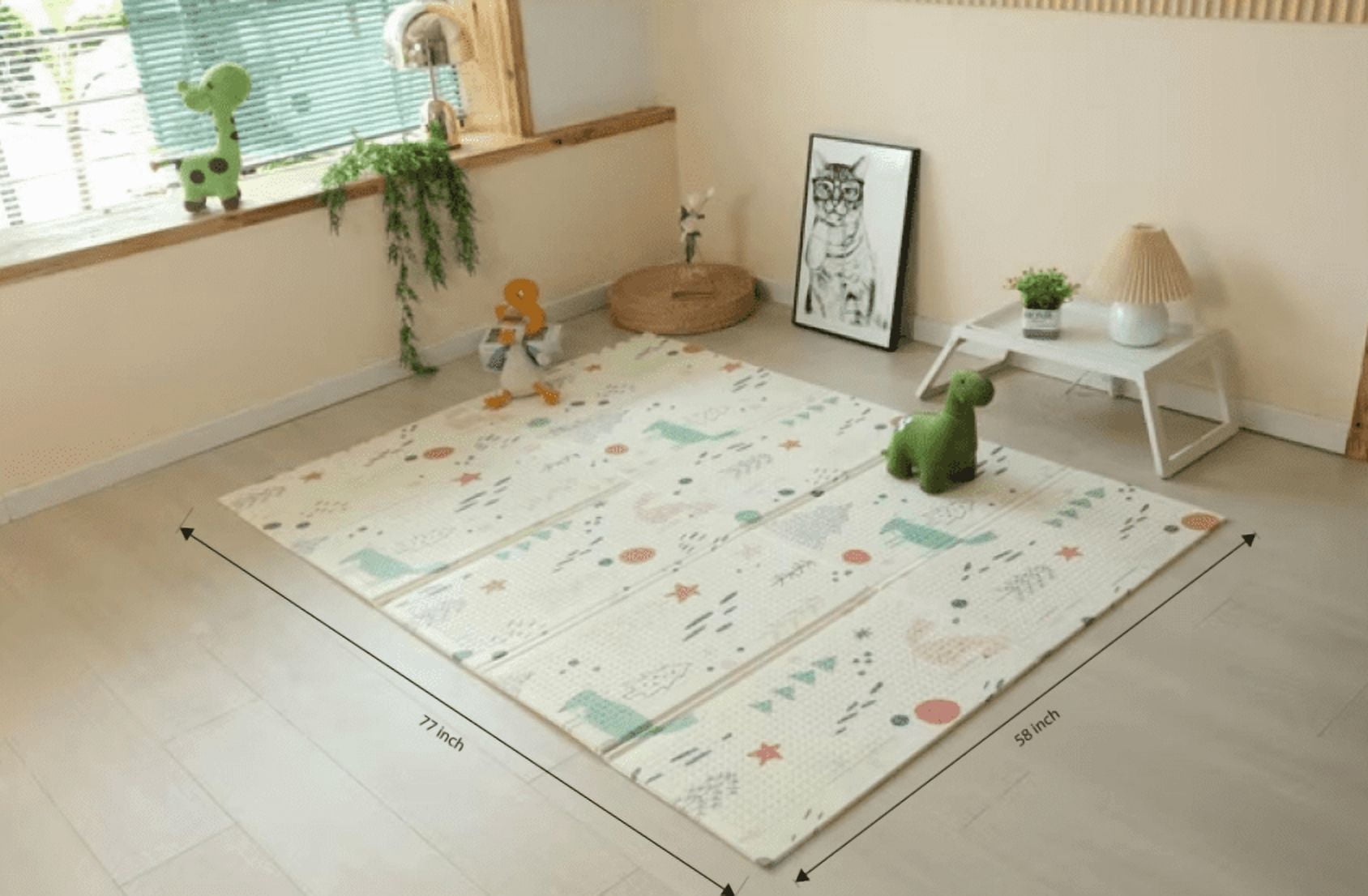 Mainstays Tapis de jeu pliable en mousse XPE pour enfants, pour bébés et tout-petits, 30,31 x 22,83 pouces