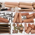 thumbnail image 2 of 95 Pcs Crib Screws Assortment Set Double Beds Hardware Replacement Kit Bolts Barrel Nuts And Wooden Dowels Hexagonal Socket Head Cap Screws Nuts For Headboards Furniture, 2 of 8