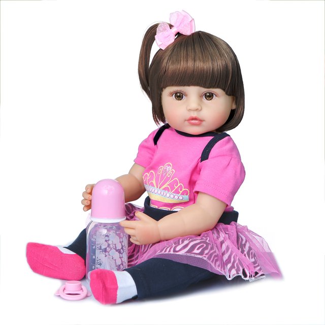 Poupées Bébé Reborn Réalistes Garçon Nouveau-Né Réaliste Silicone Vrai Bébé Poupée Fille 22 Pouces Silicone Souple Ensemble Cadeau Enfants Filles Garçon Jouets pour Âge 3+ A13