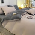 thumbnail image 1 of 4 Piece Bedding Set | Duvet Cover, Fitted Sheet & Pillowcases | Reversible Design for Student Dorm, Guest Room & Home | Soft Washed Polyester Microfiber | Twin, Full & Queen Sizes, 1 of 6