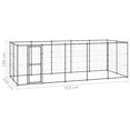 thumbnail image 4 of vidaXL Chenil Extérieur pour Chien en Acier 12,1 M2, 4 of 4