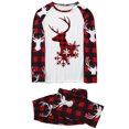 thumbnail image 1 of LSLJS Christmas Pajamas Pyjamas de Noël Assortis pour la Famille, Ensemble Assorti pour la Famille Pyjamas de Noël pour la Famille Ensemble Haut à Carreaux Rouges et Pantalon Long Ensembles de Vêtements de Nuit pour les Fêtes Ensemble de Vêtements de Nuit de Noël, 1 of 3