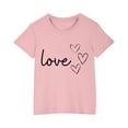 thumbnail image 2 of Rbaofujie T-Shirts Graphiques pour Fille à Imprimé Floral à Manches Courtes à Col Rond T-Shirts Hauts, 2 of 4
