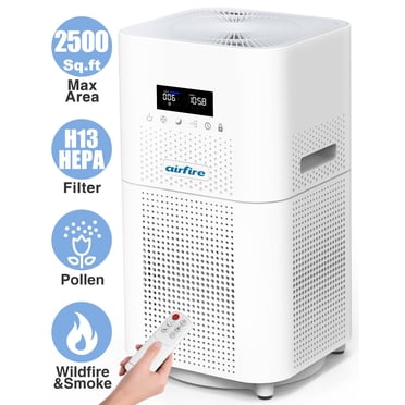 HEPA Air Purifier for Large Rooms up to 2500 Sq.ft, Air Purifiers for Allergies and Asthma, Pet Dander&Odor, Dust, Pollen, Wildfire/Smoke,AP401,White