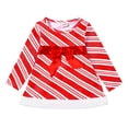 thumbnail image 1 of YOUSNH Tenues pour Filles Robe de Noël pour Fille Robe de Père Noël Rayée Canne en Bonbon pour Bébé Ensemble de Vêtements pour Tout-Petit Rouge 2-3 Ans, 1 of 9