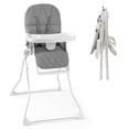 thumbnail image 1 of Gymax Chaise Haute Pliable Facile à Nettoyer Chaise Haute Compacte avec Plateau Amovible et Ajustable Gris, 1 of 10