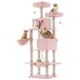thumbnail image 1 of BestHome Multi-Level Cat Tree & Condo – Sturdy Climbing Tower with Sisal Scratching Posts & Interactive Toys, 81inch, Pink, 1 of 5