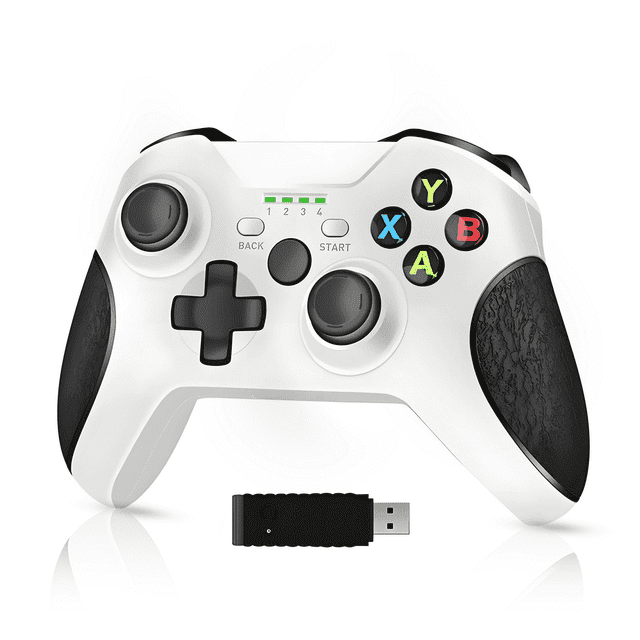 MesaSe Wireless Controller for Xbox One 2.4G Wireless Connection Pc Controller 0 Dead Zone Game Joystick with Dual-Vibration with Receiver for /One Elite/Xbox One/One S/One X/Pc Windows