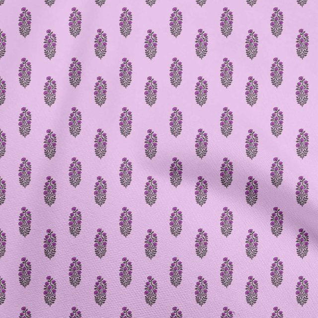 oneOone Polyester Spandex Mauve Fabric Asian Floral Block Sewing Craft Projects Fabric Prints By Yard 56 Inch Wide