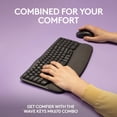 thumbnail image 3 of Logitech Wave Keys MK670 Combo, Wireless Ergonomic Keyboard with Signature M550 L Wireless Mouse - Graphite, 3 of 4