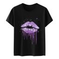 thumbnail image 4 of Birdeem Womens Fashion Printed Round Neck Short Sleeve T-Shirt Blouse Loose Tops, 4 of 12