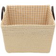thumbnail image 4 of Clothes Storage Organizer Woven Toys Storage Basket Rustic Woven Storage Basket with Handles, 4 of 8