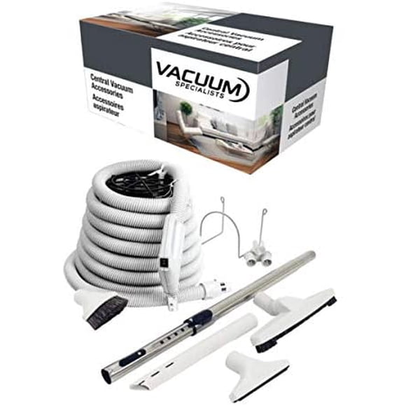 Vacuum Specialists 40' Hose Central Air Vacuum Kit (FIT All) - Gas Pump Handle