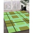 thumbnail image 3 of Ahgly Company Tapis Rectangulaire Lavable en Machine Intérieur Vert Transitionnel, 4 Pieds x 6 Pieds, 3 of 7