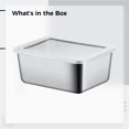 thumbnail image 5 of Stainless Steel Food Container with Lid, 5.3x4.1x2.2 inch Stackable Meal Prep Bento Box, Leakproof Airtight Storage for Fridge, Oven-Safe Portion Control Lunch Box, 5 of 5
