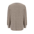 thumbnail image 3 of Meichang Puff Long Sleeve Shirts for Women Plus Size Square Neck Ribbed Knit Tops Solid Loose Fit Side Slit Hem Blouses Spring Trendy Women Tunic Tops, 3 of 4