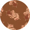 thumbnail image 1 of Ahgly Company Tapis Rond Lavable en Machine Intérieur Transitionnel Rouge Tomate, 3 Pieds Rond, 1 of 7