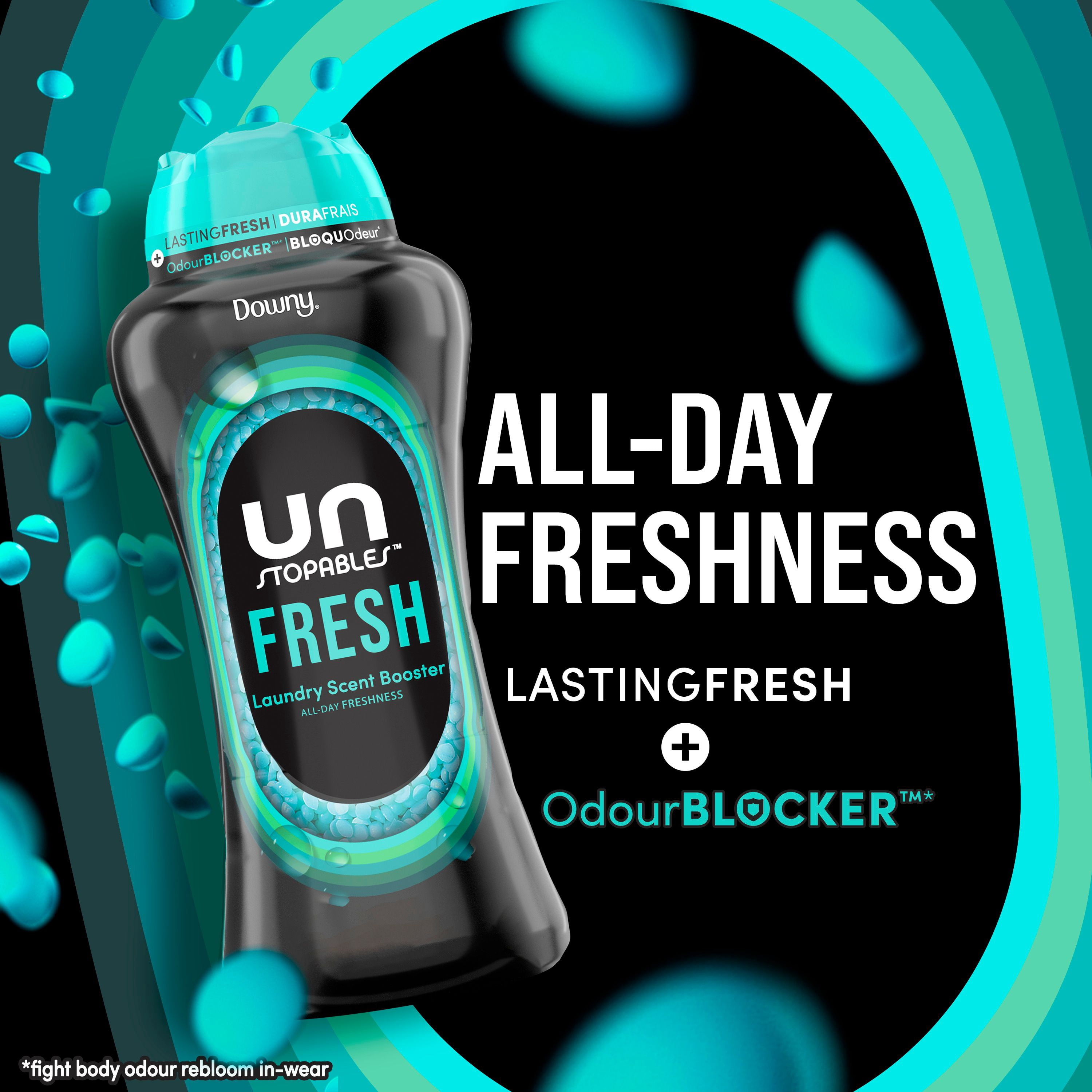 Downy Unstopables In Wash Scent Booster Beads, Fresh Scent, Laundry Beads for odour Protection, Downy Scent Booster Beads, Laundry Scent Boosters