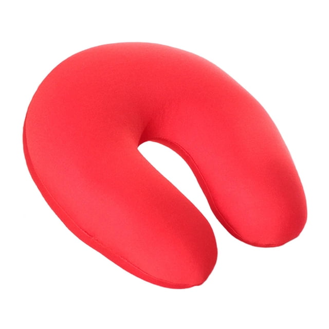 Oreiller en Mousse Mémoire Oreiller de Cou Appui-Tête Coussin de Soutien pour le Cou Léger Rouge