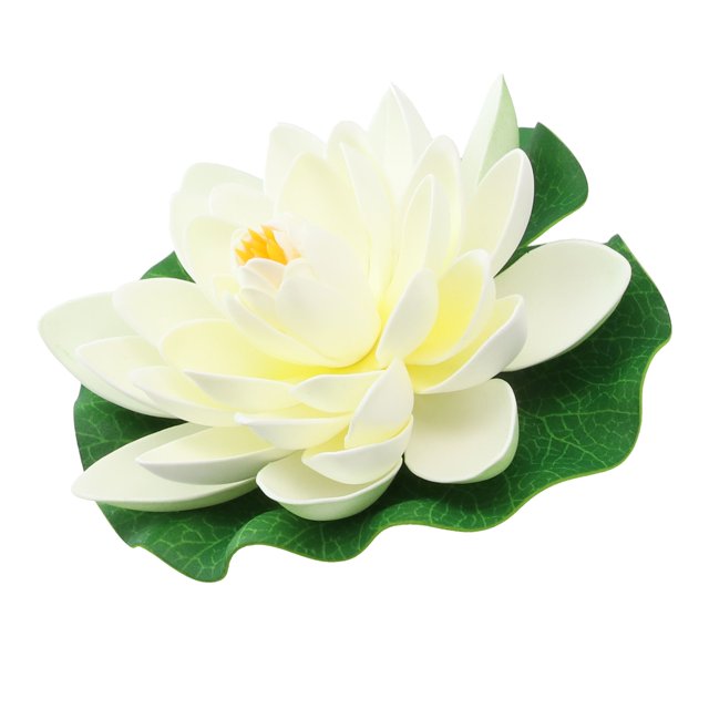 18cm Artificial Water Lily Floating Lotus Flower Pond Aquarium Decor Multicolor