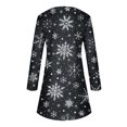 thumbnail image 4 of XZNGL Robe à Manches Longues Femme Mode Femme Décontractée à Manches Longues Col Rond Robe Imprimée de Noël Longueur Genou Robe à Manches Longues pour Femmes Robe à Manches Longues pour Femmes Aguichant, 4 of 5