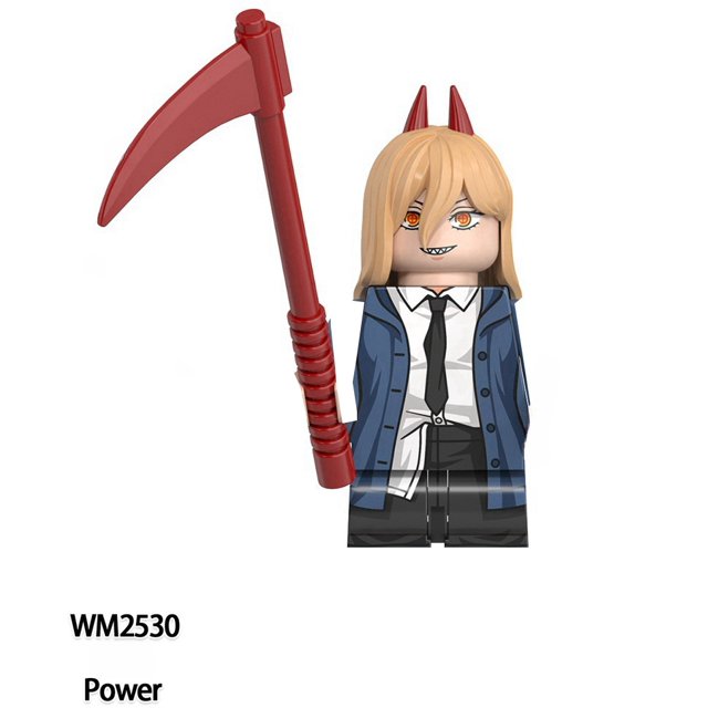 MOC Anime Assemble Compatible Movable Chainsaw Man WM6159 KT1067 Denji Makima Aki Power s Jouets Modèle Cadeaux