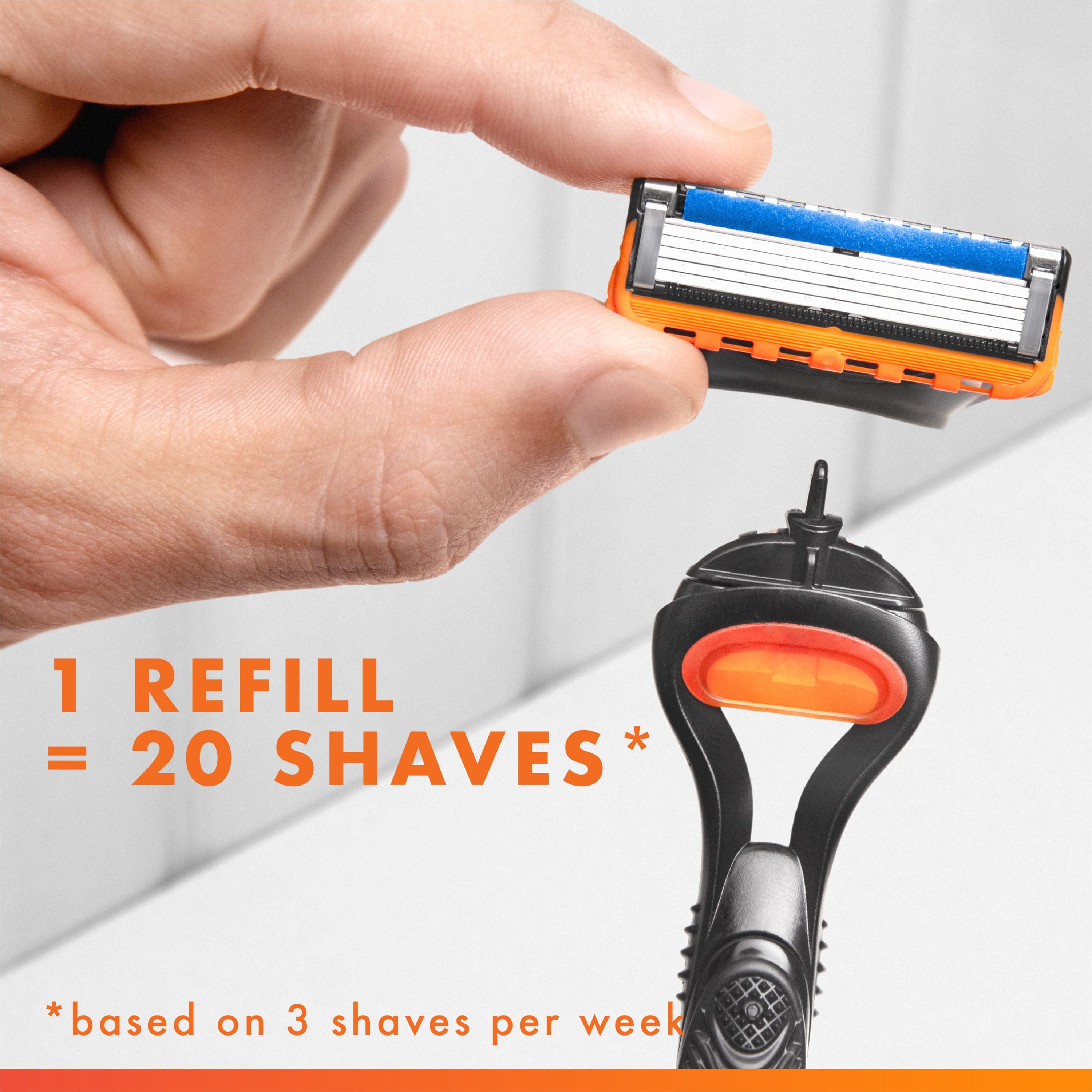 Gillette Fusion5 Recharges de Rasoir pour Hommes Cartouches de Rasoir, Bande Lubrifiante, Lame de Précision pour Hommes, Lames de Rasoir à 5 Lames pour un Rasage de Près 4ct