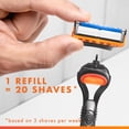 thumbnail image 4 of Gillette Fusion5 Recharges de Rasoir pour Hommes Cartouches de Rasoir, Bande Lubrifiante, Lame de Précision pour Hommes, Lames de Rasoir à 5 Lames pour un Rasage de Près 4ct, 4 of 13