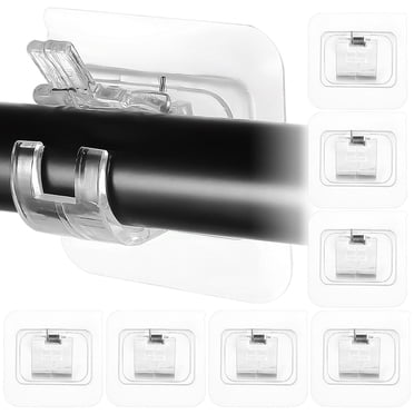 10 Pcs Self-adhesive Curtain Rods Brackets Curtain Hooks Curtain Rods Holders