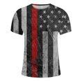 thumbnail image 4 of LSLJS T-Shirts Patriotiques pour Hommes T-Shirts à Imprimé Rayures de la Fête de l'Indépendance Col Rond Manches Courtes, 4 of 5