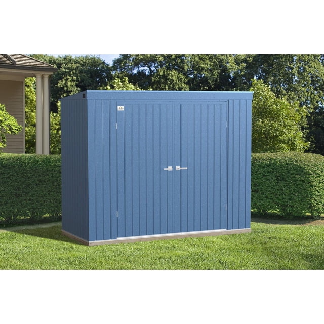 Arrow Elite - Abri de rangement en acier, 8 x 4, bleu gris