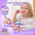 thumbnail image 4 of Kids Afternoon Tea Pretend Play Set – Kitchen Tableware, Tea & Food Toys with Storage Case, 4 of 8