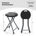 thumbnail image 3 of Costway Tabouret Pliant 2 Pcs 18"H Portable et Pliable Chaise de Camping avec Poignée Intégrée Noir, 3 of 10