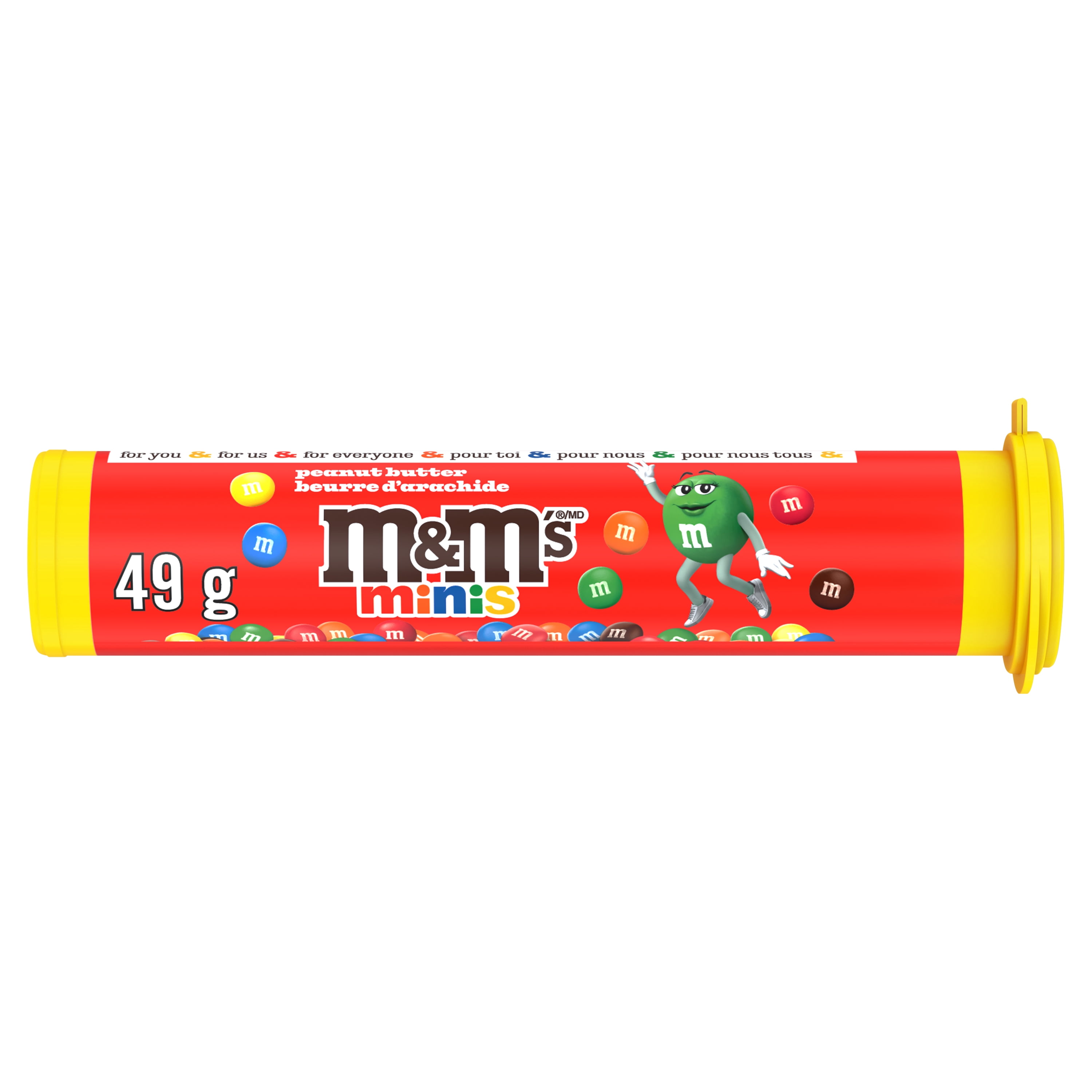 M&M'S Minis, Peanut Butter Milk Chocolate Candy, 49g Tube