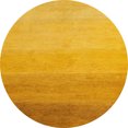 thumbnail image 1 of Ahgly Company Tapis Rond Abstrait Jaune Profond pour Intérieur, 8 Pieds Rond, 1 of 6